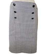 Black and White Houndstooth Pencil Skirt Size 12 - £19.72 GBP