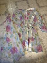 California Dynasty M Lingerie Chemise Night Gown &amp; Kimono Robe Floral Pi... - £44.70 GBP