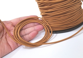 Approx 2.5 mm 10 yds Copper Brown Elastic Drawstring Round Elastic Cord ... - $8.99