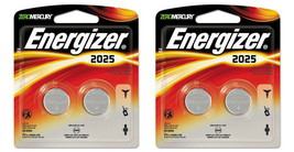 NEW 4 pcs Energizer CR 2025 Lithium Coin Cell 3V Batteries ECR2025 2025BP-2 - £2.86 GBP