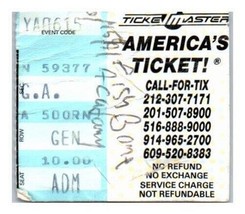 Arrête Concert Ticket Stub Juin 15 1991 The Academy New York Ville - £35.64 GBP