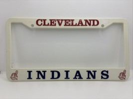 Vintage 1990’s Cleveland Indians Raised Letter Plastic License Plate Frame Wahoo - £8.71 GBP