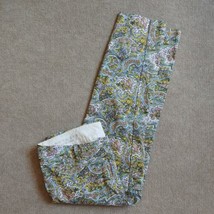 Ann Taylor Carnegi Crop Pants Womens Size 6 Multicolor Paisley Floral Stretch - £19.05 GBP