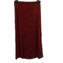 Orange Velvet Animal Print Maxi Skirt Size Small - £12.34 GBP