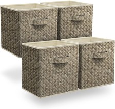 Sorbus Fabric Storage Cubes, Sturdy Collapsible Storage Bins with Dual H... - £43.95 GBP