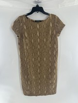 Lauren Ralph Lauren  Dress Sz M  Brown Tan Snakeskin Print - $18.70