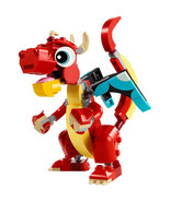 3 In 1 Red Dragon Toy, Transforms From Dragon Toy To Fish
