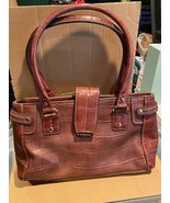 Liz Claiborne Small Brown Polyvinyl Shoulder Purse *Pre Owned* bbb1 - $23.23 CAD