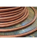 Copper Metal Covered Cord- Round 3wire Metal Braided Cable, Mesh Jack - ... - $2.75