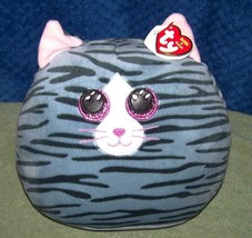 Ty Squish-A-Boo KIKI the Grey Striped Cat 9&quot;H NWT - $15.50