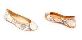 JUICY COUTURE JAILYN  SNAKE PRINT LEATHER FLATS shoes 7 US $228 - $64.35