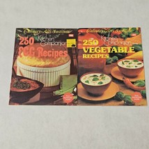 250 Egg Recipes and 250 Vegetable Recipes Culinary Arts Institute Lot 2 Booklets - £7.97 GBP