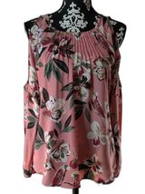 7th Avenue Design Studio New York &amp; Company Floral Cold Shoulder Top Siz... - €11,08 EUR