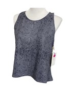 Yogalicious Gray Black Overlapped Open Back Sleeveless Top Sz XL Loose Fit - €11,25 EUR