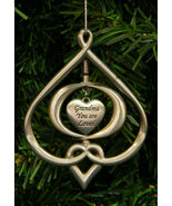 PEWTER FINISH ENAMELED METAL ORNAMENT w/ HEART PENDANT &quot;GRANDMA YOU ARE ... - $234.12 MXN