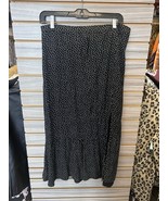 Abercrombie &amp; Fitch Black White Polka Dot side slit skirt Large - $27.35 CAD