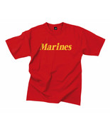 New Large Short Sleeve Tshirt RED MARINES Tee Shirt Rothco 60163 L - £11.79 GBP