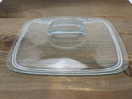 Pyrex Clear Rectangular Replacement Glass Lid 21 C-624 Long Handle USA E... - $18.76