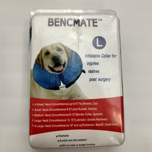 Inflatable Dog Collar Large Blue Bencmate washable - $13.86