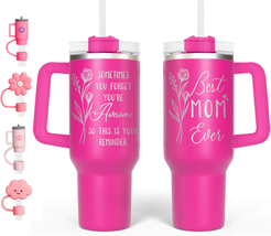 Mothers Day Gifts for Mom Wife, - Best Mom Ever, 40 Oz Engraved Tumbler - Unique - £33.97 GBP