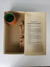 1971 Scrabble Sentence Cube Game PARTS 21 Word Cube Pieces Tumbler and Box ONLY - $6.79