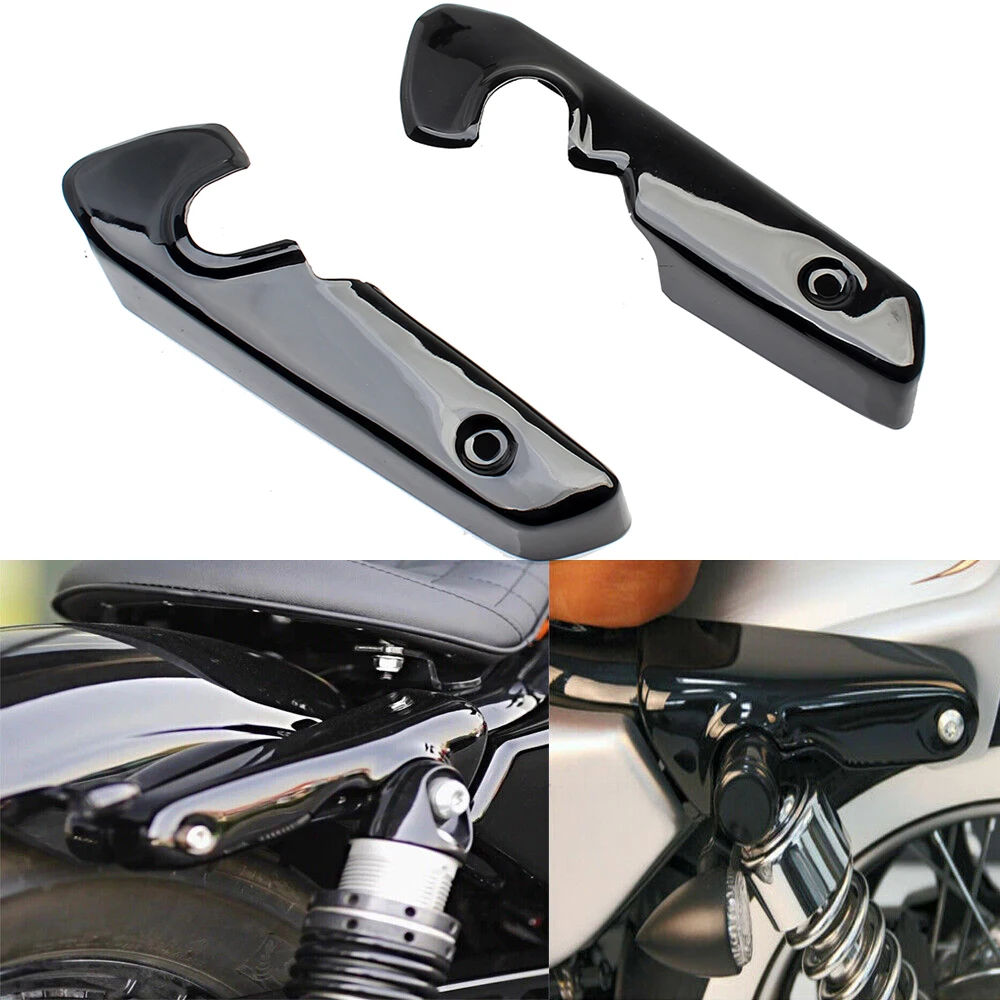 Motorcycle Gloss Black Short Rear Fender Mudguard Support Bracket For Harley - £26.28 GBP