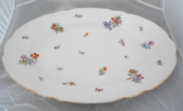 Germany Meissen oval platter scattered flowers floral turkey 19 1/2 larg... - $222.75