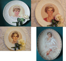 PRINCESS DIANA COLLECTOR PLATES 3D ROSES RELIEF TRIBUTE TO DIANA PICK ONE - $29.69+