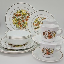 ♻️ Corelle Expressions Indian Summer  20-Pc Dinnerware Set 1970&#39;s - $3,167.82 MXN