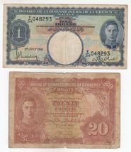 British Malaya, 20 Cents, 1 Dollar, Set of 2, Different Issue Rare Colle... - $72.98