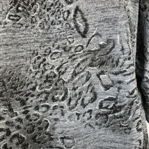 Chicos Travelers Cardigan Sweater Size 1 Silver Gray Black Metallic Animal Print - £14.76 GBP