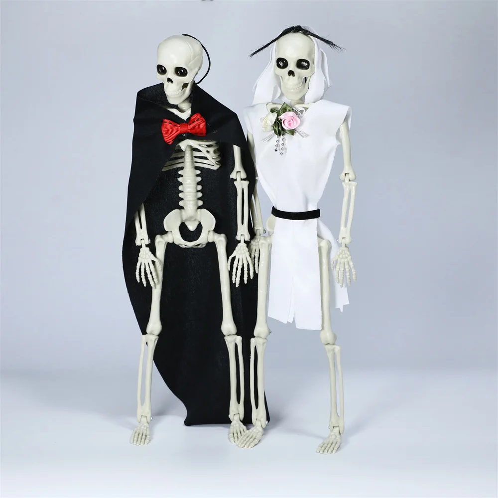 Play 40cm Halloween Movable A A Skull Bones Haunted House Hanging Props Evil Par - £23.25 GBP