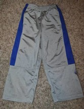 Boys Pants Rim Rocka Gray Blue Mesh Side Striped Tricot Athletic Track-sz 4 - $8.91