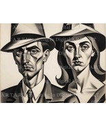 Bonnie &amp; Her Clyde: Modern Earthy Portrait Art - $11.62 CAD