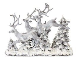 Deer and Trees 16&quot;L x 12.5&quot;H Resin - £60.90 GBP