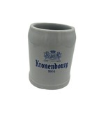 Kronenbourg 1664 Stein Stoneware Pottery Ceramic Grey Blue Print 8oz - £7.88 GBP