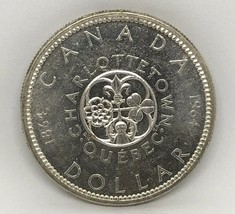 1964 (1864-) Canadian $1 Confederation Meetings Commemorative Silver Dollar Coin - $24.18