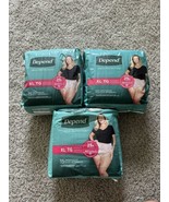 Lot Of 3 Depend Fresh Adult Incontinence Underwear for Women Maximum Siz... - $64.08 CAD