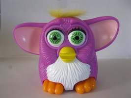 (BX-8) 1998 McDonald&#39;s / Tiger: Furby - Purple, Yellow Hair, Green Eyes - £1.59 GBP