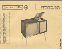 1956 ADMIRAL 20SY4HF TELEVISION Tv Photofact MANUAL LS23B6N Radio Phono ... - $9.89
