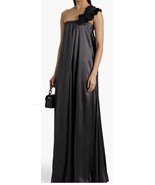 BRUNELLO CUCINELLI One-shoulder embellished silk satin Crepe gown Sz M $... - £811.42 GBP