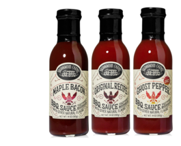 Brownwood Farms BBQ Sauce: Original, Maple Bacon &amp; Ghost Pepper Variety 3-Pack - £31.10 GBP