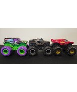 Monster Jam Monster Truck 1:43 - Lot of 3 - Grave Digger - Iron Man - Bl... - $29.02