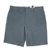 Greg Norman Chino Shorts Mens 38x9.5&quot; Blue Gray Flat Front Golf Stretch ... - $13.96