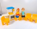 Little Tikes Dollhouse Yellow Chairs Party Kitchen Sister/Mom/Daughter d... - $28.00