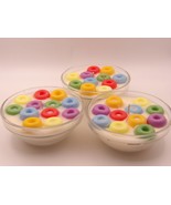 Cereal Bowl Candle Party Favors Real Fruit Loops Scented Candle Fun inspiring Ca - $7.49