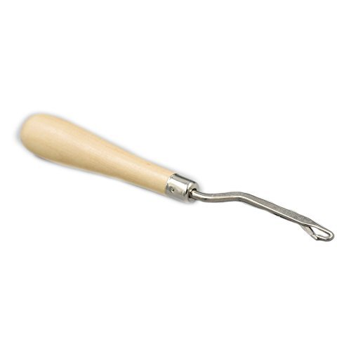 Fujiyuan 1 pcs Crochet Needle Latch Hook with Wooden Handle Craft Weave ... - $4.36