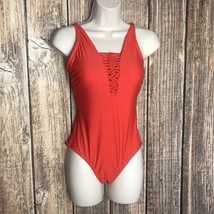 Catalina One-Piece Swimsuit ~ Sz S (4-6) ~ Orangey Red ~Adjustable Straps - $13.49