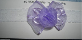 NWT Anita Infant Lace Headband with Bow & flower Lavender - £2.79 GBP