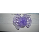 NWT Anita Infant Lace Headband with Bow &amp; flower Lavender - £2.75 GBP